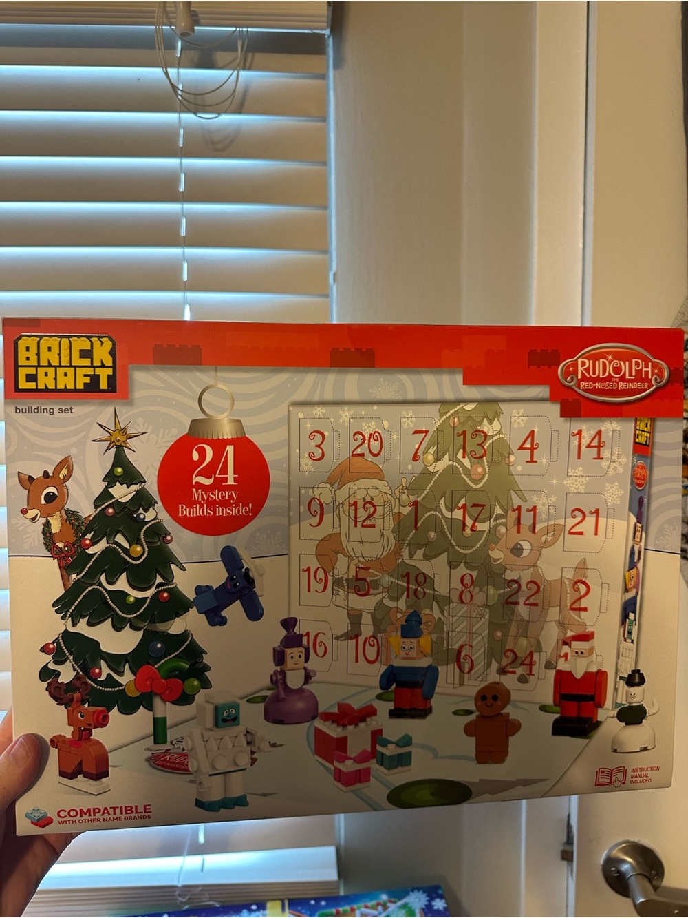 Brick craft Rudolph advent calendar